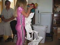 Carrie helped pick up garbage. 10/5/03