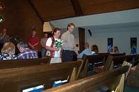Shawn and Michelle, practicing walking out of the church. 10/3/03