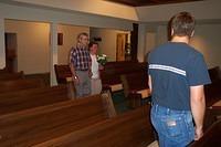 Richard and Michelle walking into the church. 10/3/03