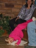 Mom and an upside down Carrie - 9/12/03
