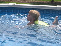Carrie swimming
