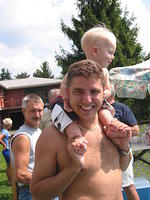 My cousin Lindsey's husband Jeremy and their son Kaden