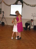 Carrie and Amber dancing.