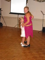 Carrie and Amber dancing.