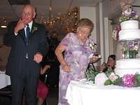 Gram (with icing on her face) and Pap.