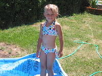 Carrie in her new bikini.
