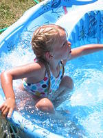 Carrie in the water.