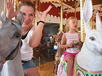 Krissy making faces at Ric, and Carrie
