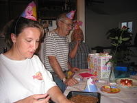 Michelle and her mom and dad.