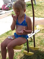 Carrie STILL eating a cookie. :P
