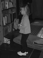 I caught her unaware, dancing to some show on TV.