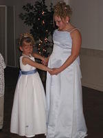Carrie and Amber dancing.