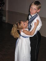 Carrie and Jimmy dancing.