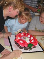 Aunt Dawn helping Carrie out with the TWO trick candles.