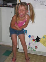 Carrie laughing.