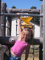 Carrie goofing around.
