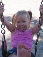 Carrie attempted to make me get a picture of her foot instead of her.  But I rather like the way it turned out.