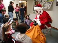 Santa arrives.