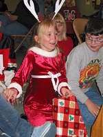 Carrie with her present