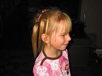 Carrie's hair from the side