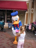 Carrie and Donald Duck on Main Street