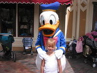 Carrie and Donald Duck on Main Street