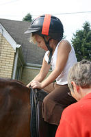 Carrie riding Dandy