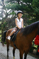 Carrie riding Dandy
