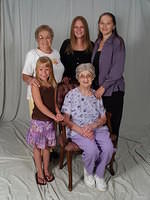 Gladys Lias, Paige Mandera, Carol Mandera, Carrie Mandera, Eliza Wolff