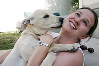 Krissy being loved by Lily