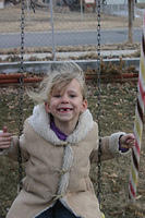 Carrie swinging