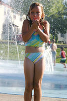 Sunbathing was too boring, so back to the water.  But Carrie said it was cold. :P