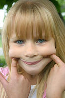 Carrie making faces. :P