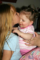 Carrie kissing Joleigh