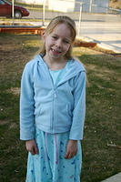 Carrie, ready to go to church.