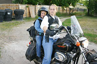 Carrie and Mom leaving