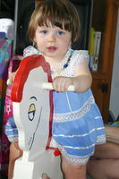 Joleigh on her rocking horse.