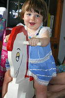 Joleigh on her rocking horse.