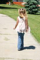 Carrie using her heelys