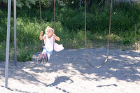 Carrie swinging