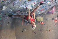 Ginny Rock climbing